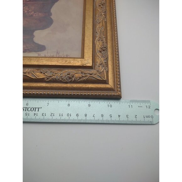 Vintage Home Interiors Barbara Mock Magnolia Floral Topiary Gold Framed Wall Art - Picture 11 of 17